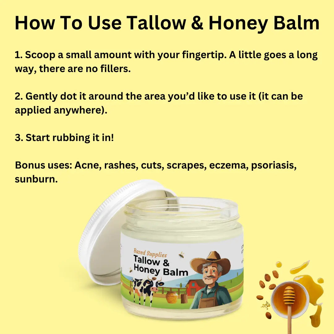 Honey Tallow Balm | Transform Aging, Troubled Skin Into Your Most Radiant Self in Just 2-4 Weeks